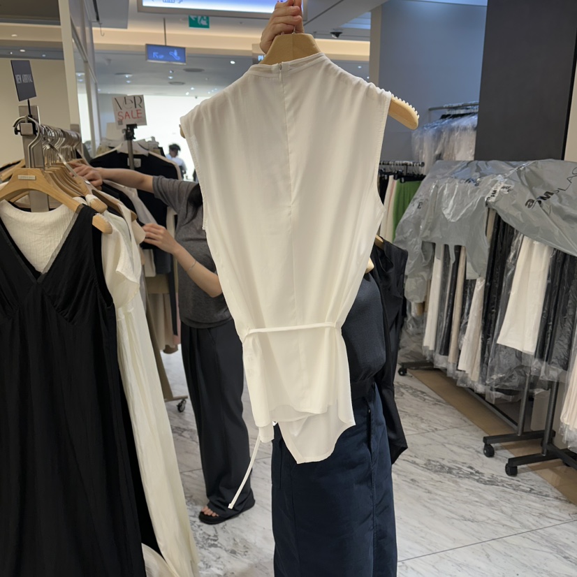 MER韓國東大門代購女裝新款職業26夏季吊帶背心含腰繩雪紡LMER/ANGELO BIANCO吊帶/背心