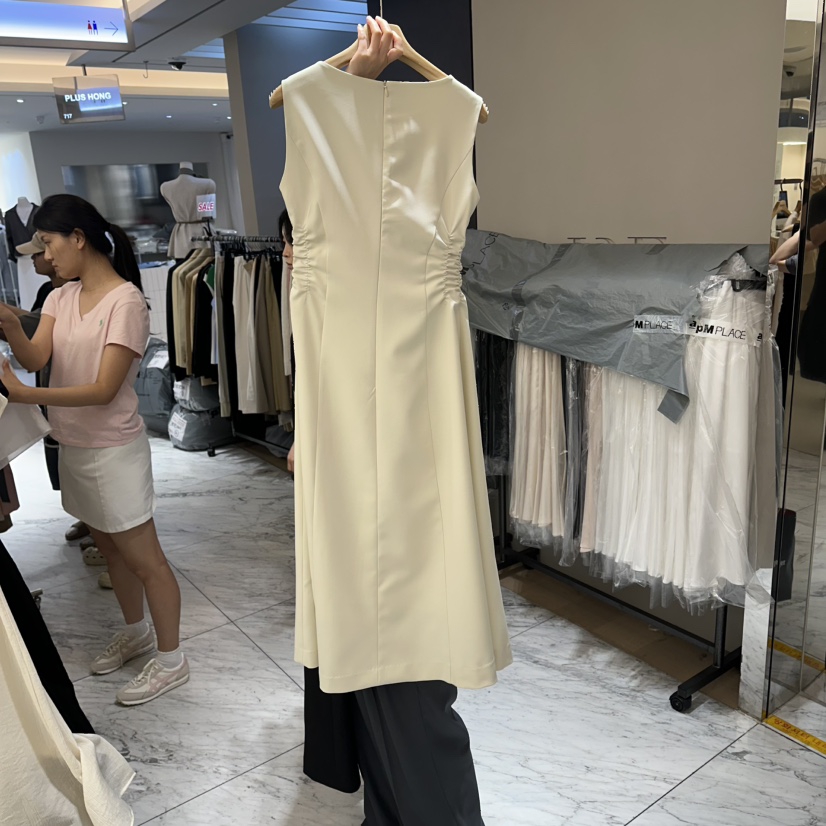 MER韓國代購女士新款職業26夏季26春夏推薦人氣連衣裙褶皺MER/ANGELO BIANCO連衣裙