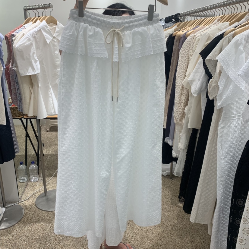 A韓國直郵女士新品人氣職業休閑時尚26夏季熱賣休閑褲荷葉邊A STORE休閑褲圖色1