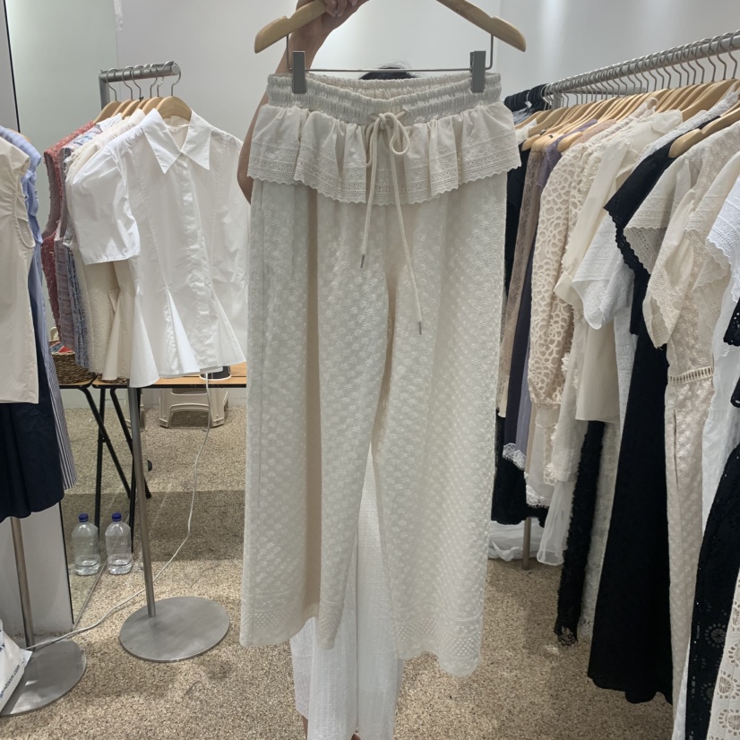A韓國直郵女士新品人氣職業休閑時尚26夏季熱賣休閑褲荷葉邊A STORE休閑褲圖色2