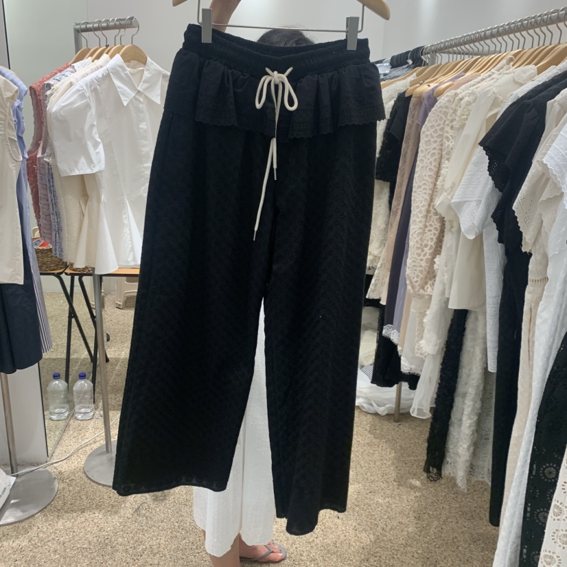 A韓國直郵女士新品人氣職業休閑時尚26夏季熱賣休閑褲荷葉邊A STORE休閑褲圖色3