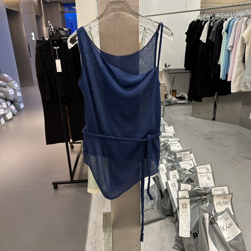 PAVEL韓國直郵女裝新款推薦26春夏時尚熱賣吊帶背心不含腰繩PAVEL吊帶/背心圖色2
