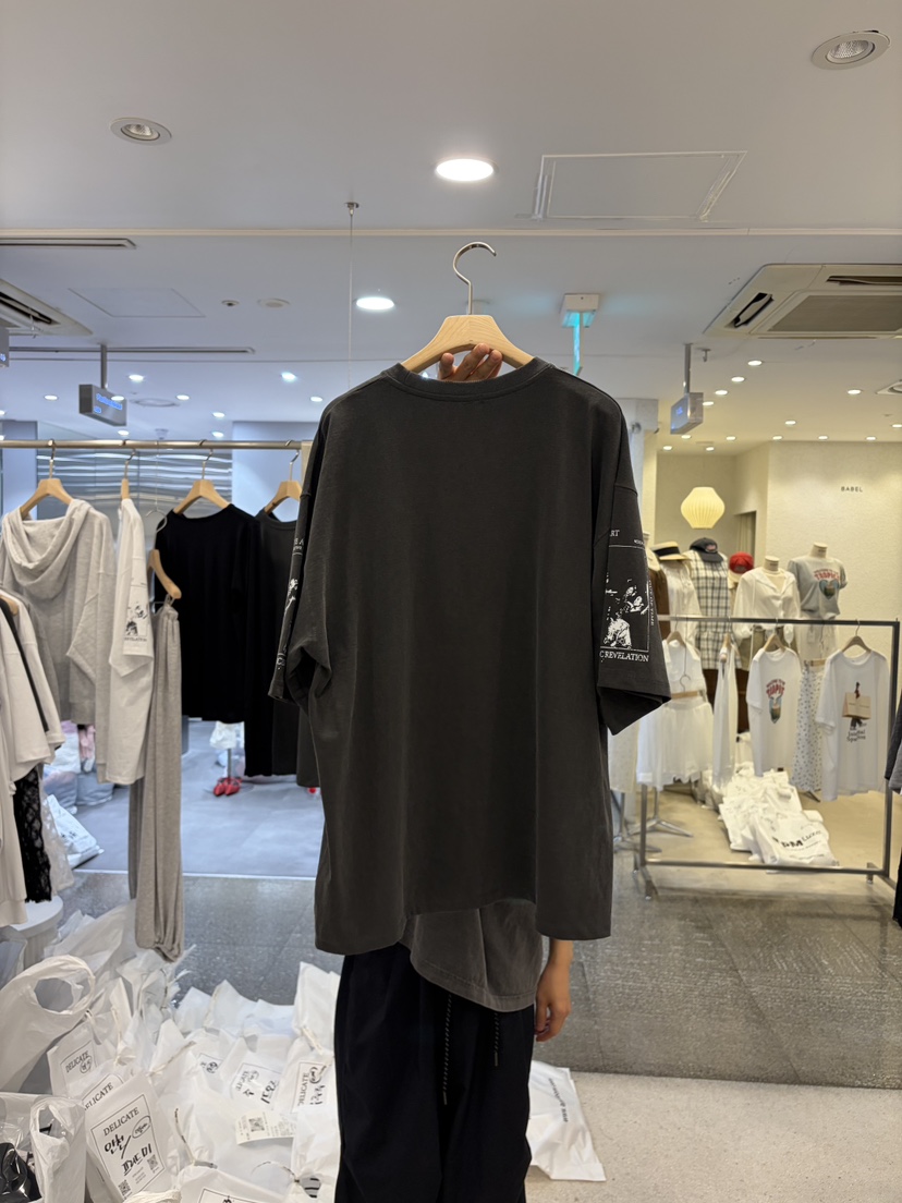 DELICATE韓國代購女士新品職業人氣26夏季時尚26春夏T恤復古DELICATET恤