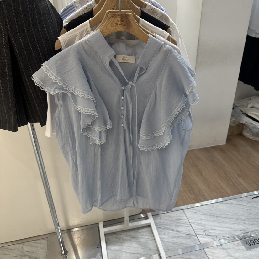 ABLESTUDIO韓國東大門代購女裝新品26夏季休閑襯衫蕾絲衫ABLESTUDIO襯衫/蕾絲衫圖色2