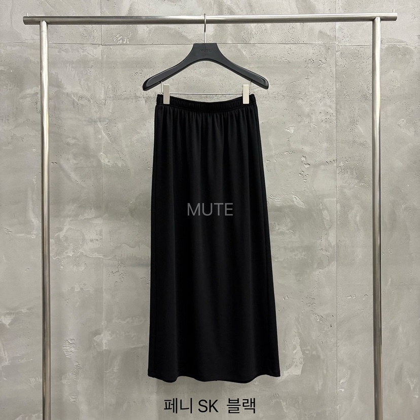 MUTE-P韓國代購女裝新品熱賣職業休閑時尚26夏季26春夏長裙MUTE長裙圖色5黑色