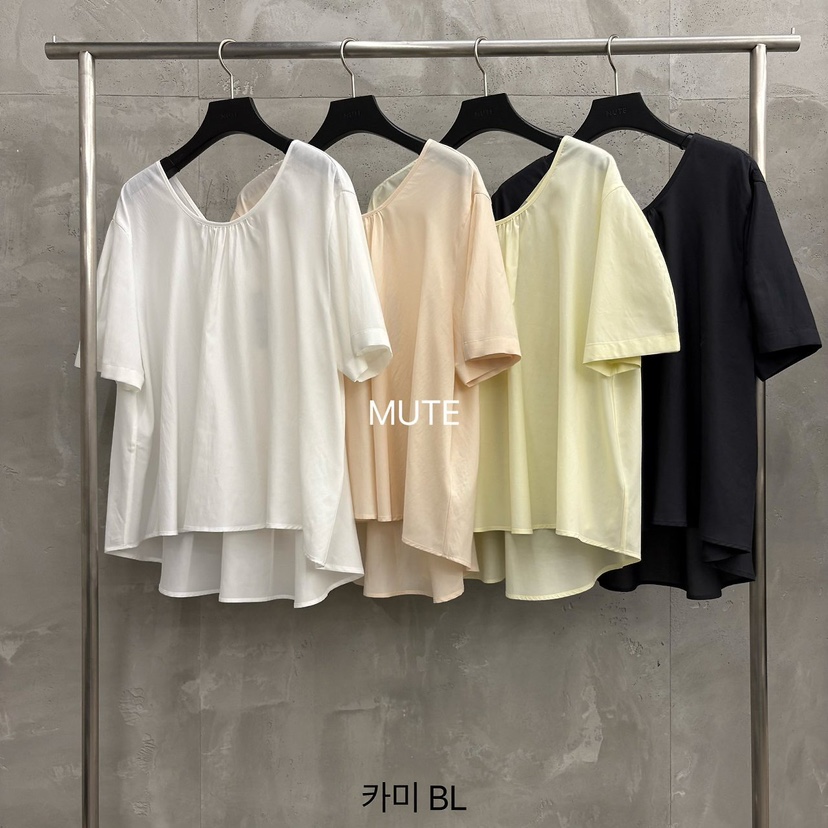 MUTE-P韓國直郵女士新款熱賣26夏季休閑職業襯衫蕾絲衫LMUTE襯衫/蕾絲衫