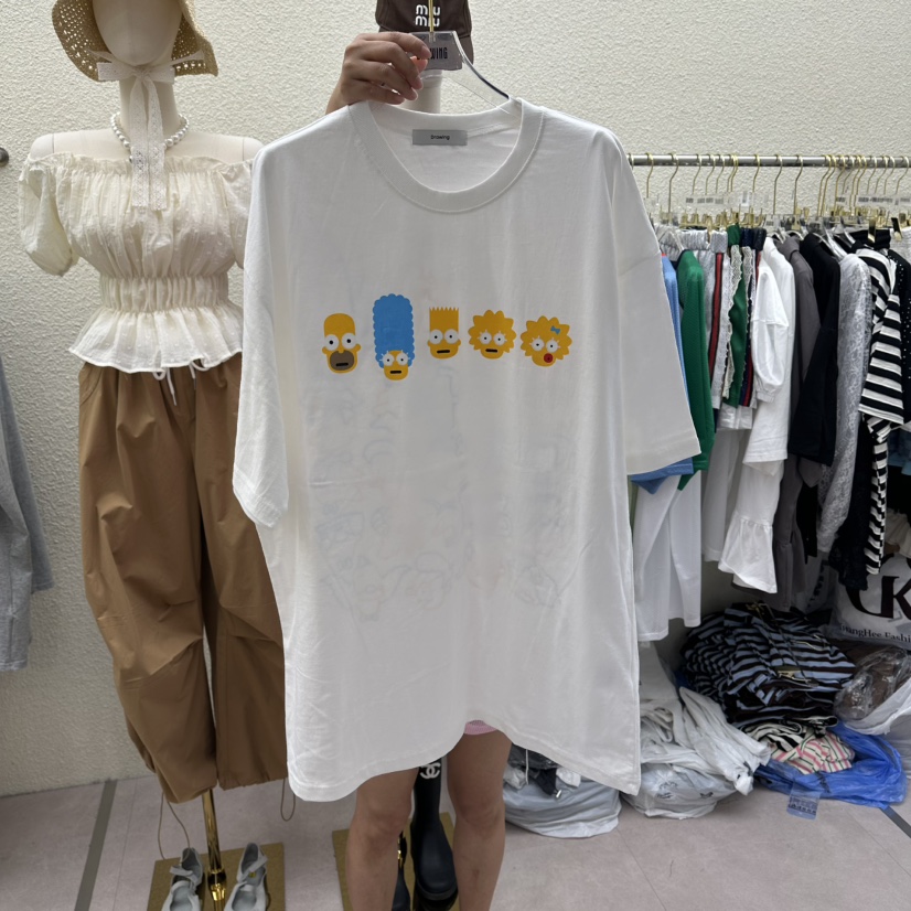 DRAWING韓國東大門代購女士新品時尚休閑職業推薦26夏季T恤DRAWINGT恤圖色1