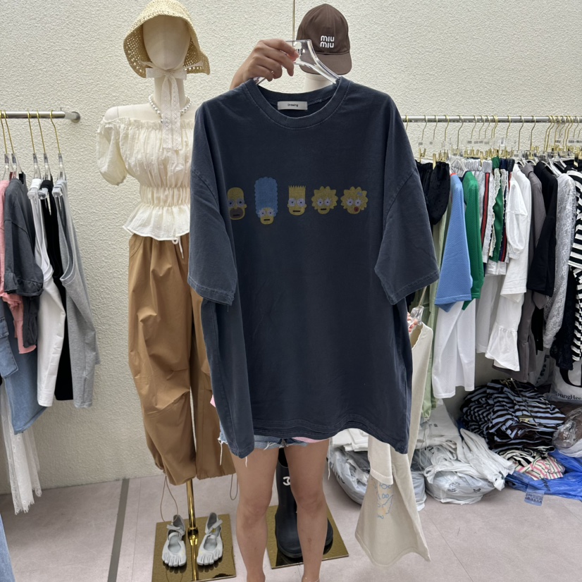 DRAWING韓國東大門代購女士新品時尚休閑職業推薦26夏季T恤DRAWINGT恤圖色3