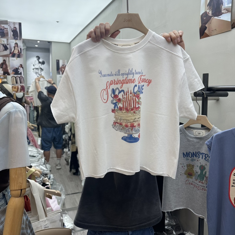 STICK WITH韓國東大門直郵女裝新品熱賣26夏季人氣推薦T恤STICK WITHT恤圖色1