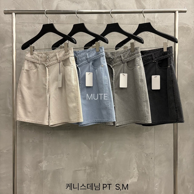 MUTE-P東大門實拍韓國女裝新品推薦人氣職業休閑短褲含腰帶MUTE短褲