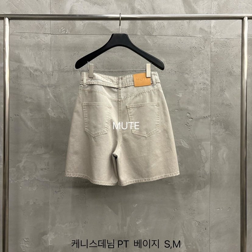 MUTE-P東大門實拍韓國女裝新品推薦人氣職業休閑短褲含腰帶MUTE短褲