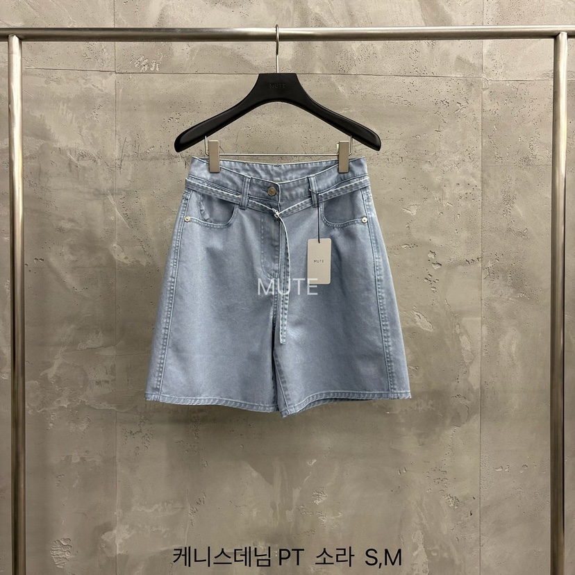 MUTE-P東大門實拍韓國女裝新品推薦人氣職業休閑短褲含腰帶MUTE短褲圖色2