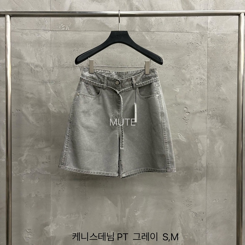 MUTE-P東大門實拍韓國女裝新品推薦人氣職業休閑短褲含腰帶MUTE短褲圖色3
