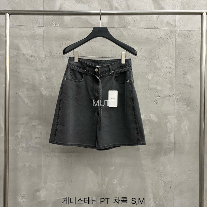 MUTE-P東大門實拍韓國女裝新品推薦人氣職業休閑短褲含腰帶MUTE短褲圖色4