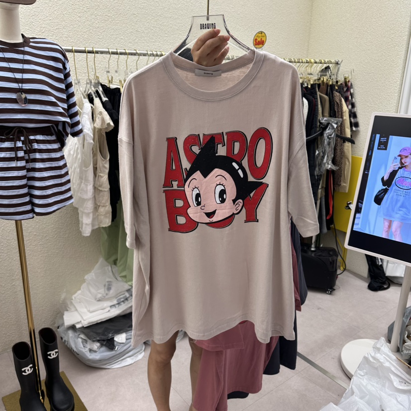 DRAWING韓國東大門代購女裝新款人氣26春夏職業時尚熱賣T恤DRAWINGT恤圖色1