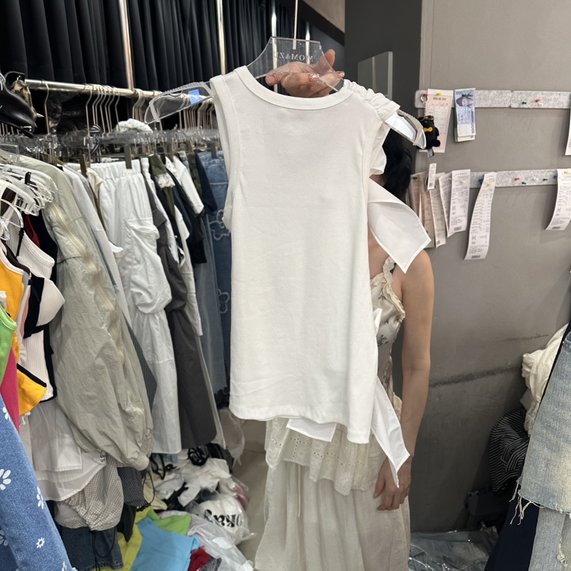 MOMAZU韓國代購女裝新品休閑職業人氣推薦吊帶背心無袖緞帶MOMAZU吊帶/背心