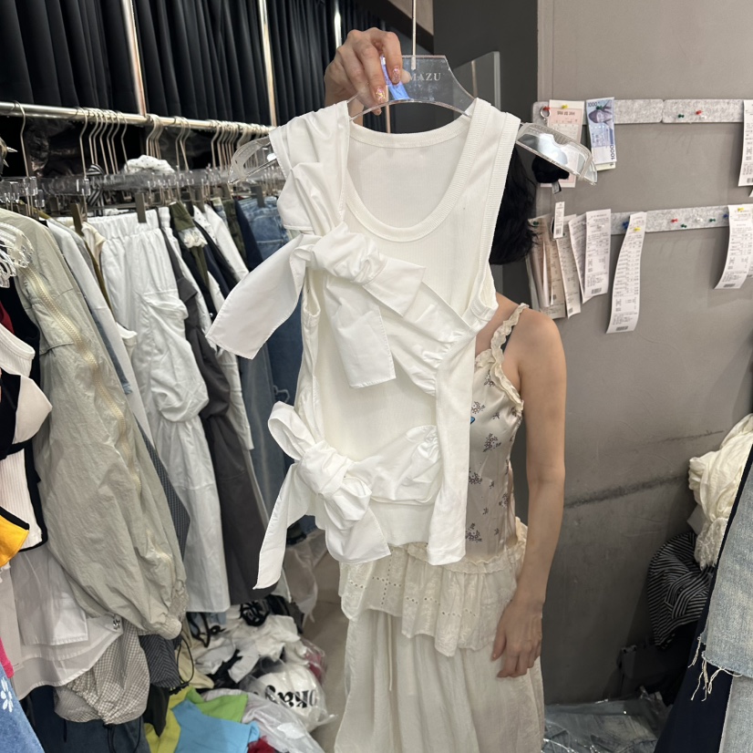 MOMAZU韓國代購女裝新品休閑職業人氣推薦吊帶背心無袖緞帶MOMAZU吊帶/背心圖色1