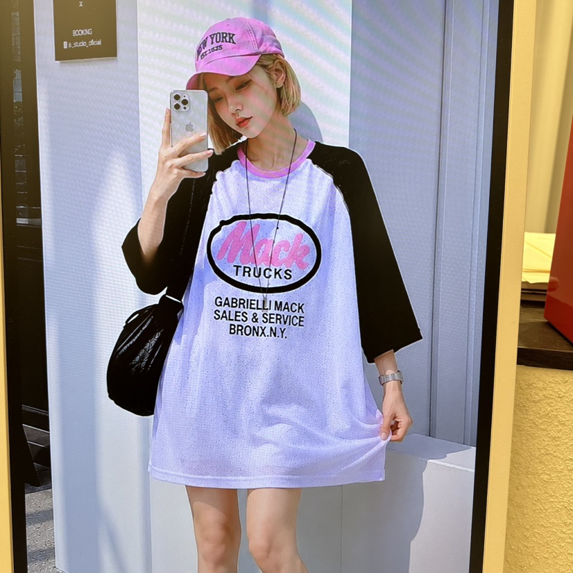 DRAWING東大門實拍韓國女裝新款時尚休閑人氣26夏季職業T恤DRAWINGT恤圖色3