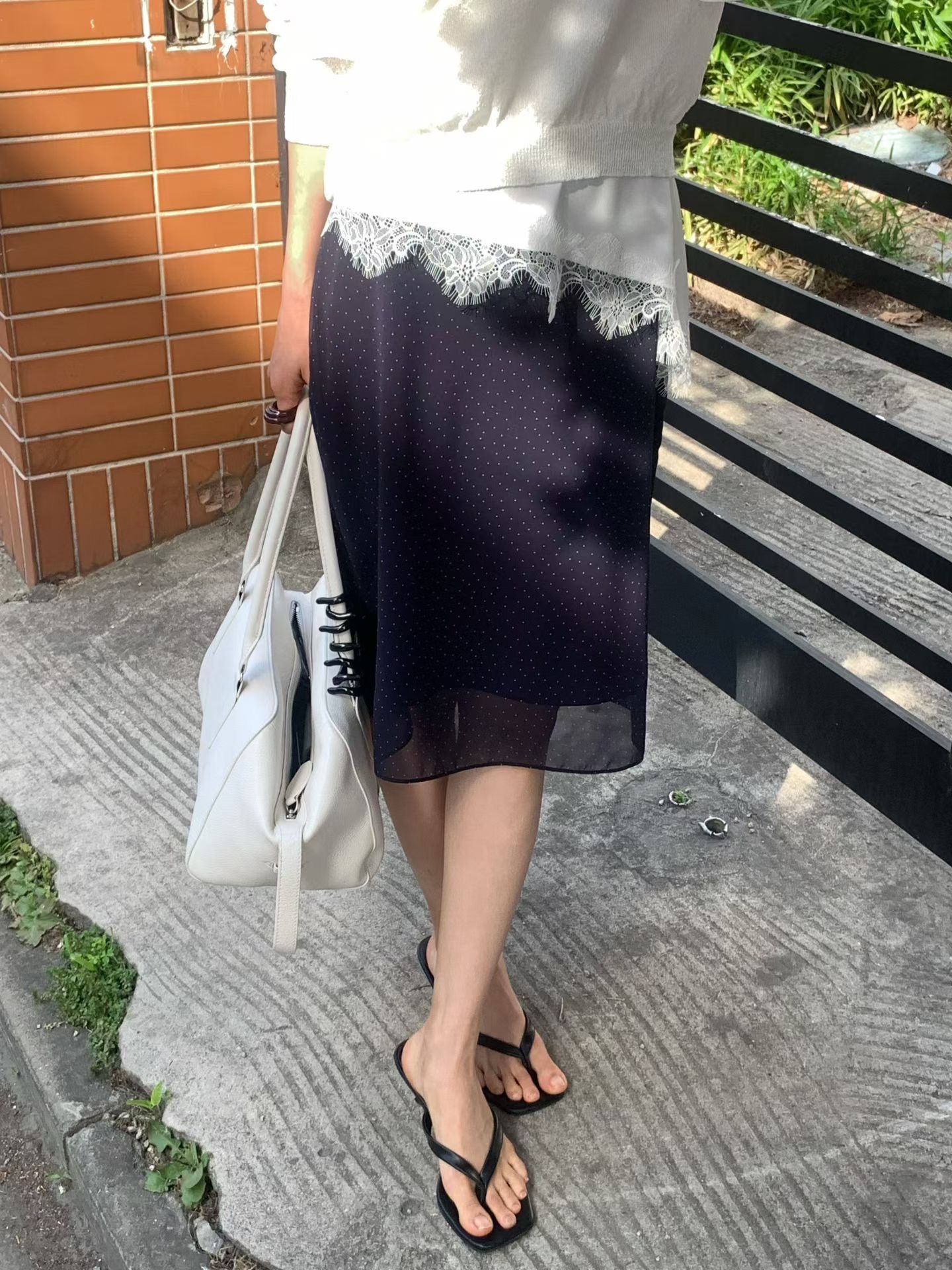 FLAT WHITE韓國東大門代購女裝新款職業熱賣半身裙中短裙SFLAT WHITE/SORBET半身裙/中短裙圖色2