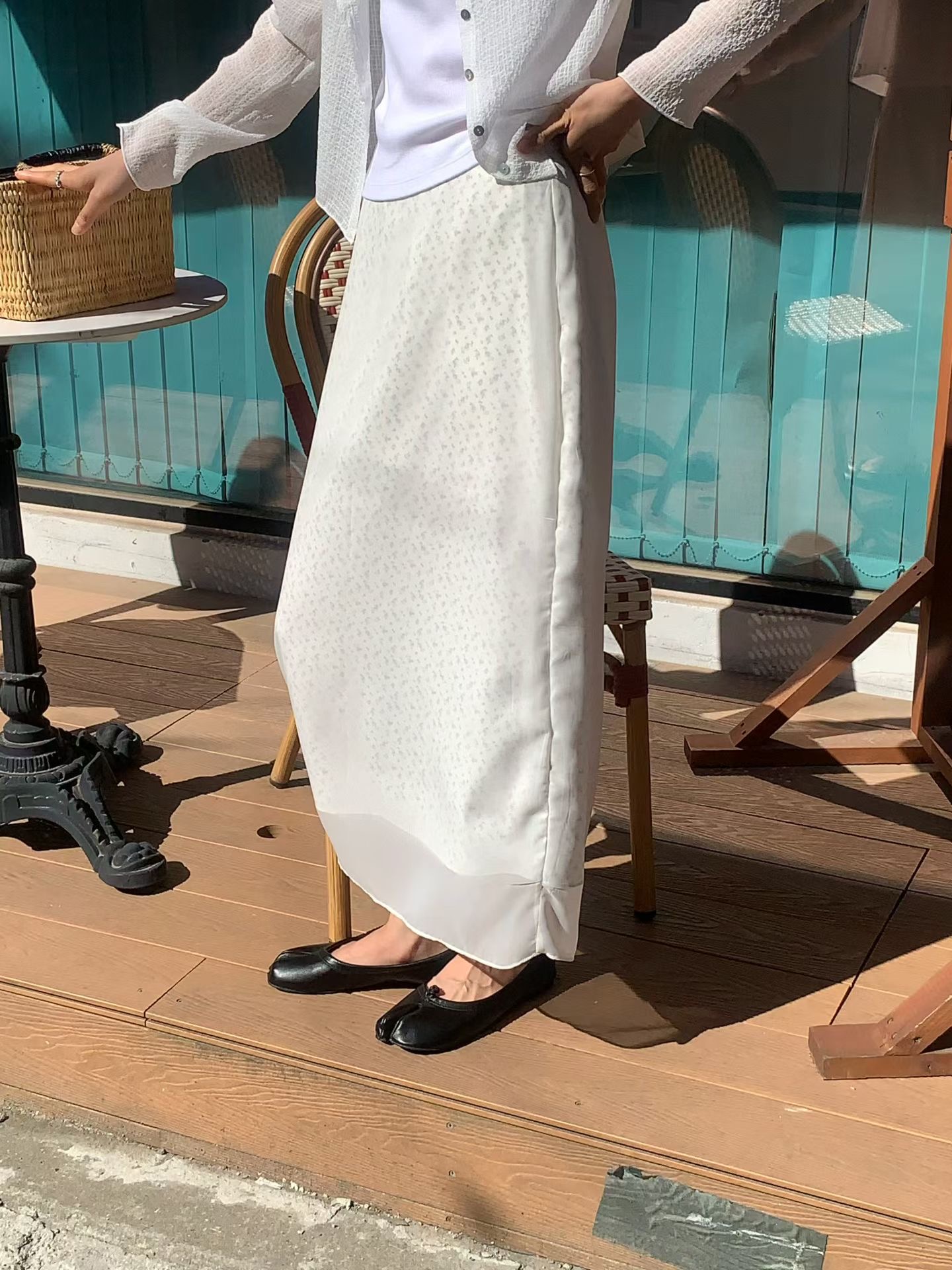 FLAT WHITE韓國直郵實拍女裝新款26夏季26春夏推薦長裙LSFLAT WHITE/SORBET長裙