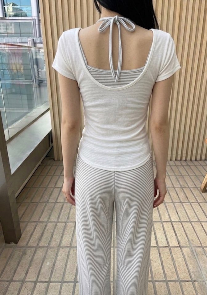 UNA/THE MAY韓國直郵女士新品熱賣推薦套裝套裝條紋紐扣THEMAY/UNA套裝