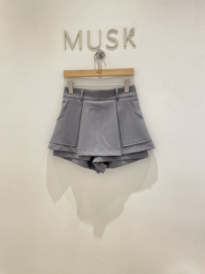 MUSK東大門實拍韓國女裝新品職業推薦26夏季熱賣裙褲口袋MUSK裙褲圖色1