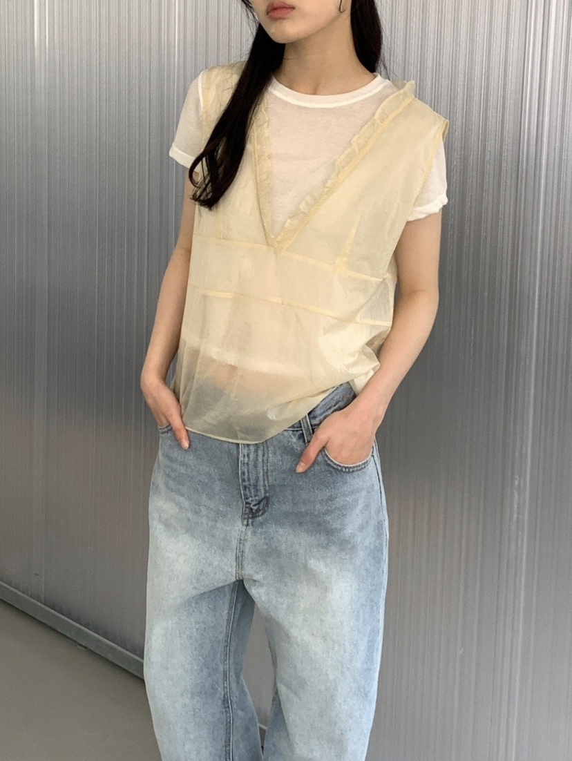SO BAE韓國直郵女士新品26夏季人氣職業吊帶背心荷葉邊無袖SO BAE吊帶/背心