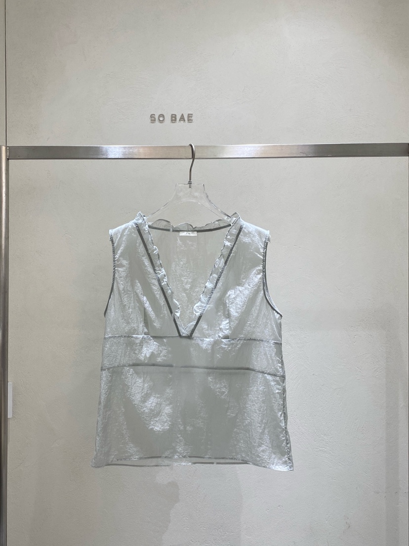 SO BAE韓國直郵女士新品26夏季人氣職業吊帶背心荷葉邊無袖SO BAE吊帶/背心圖色2