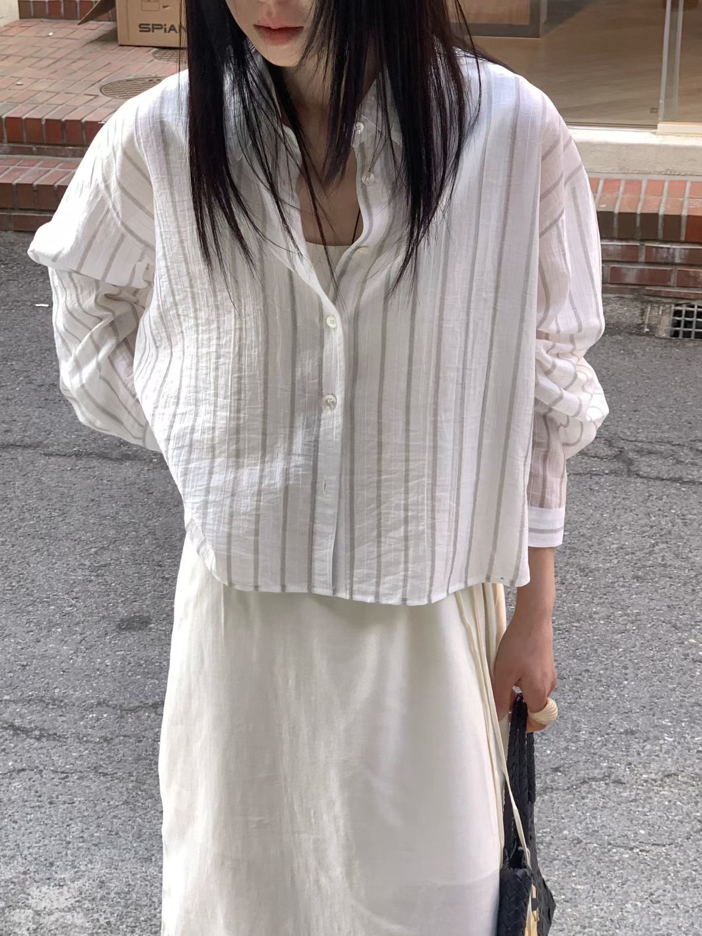 FLAT WHITE韓國東大門直郵女裝新品人氣26夏季襯衫蕾絲衫FLAT WHITE/SORBET襯衫/蕾絲衫
