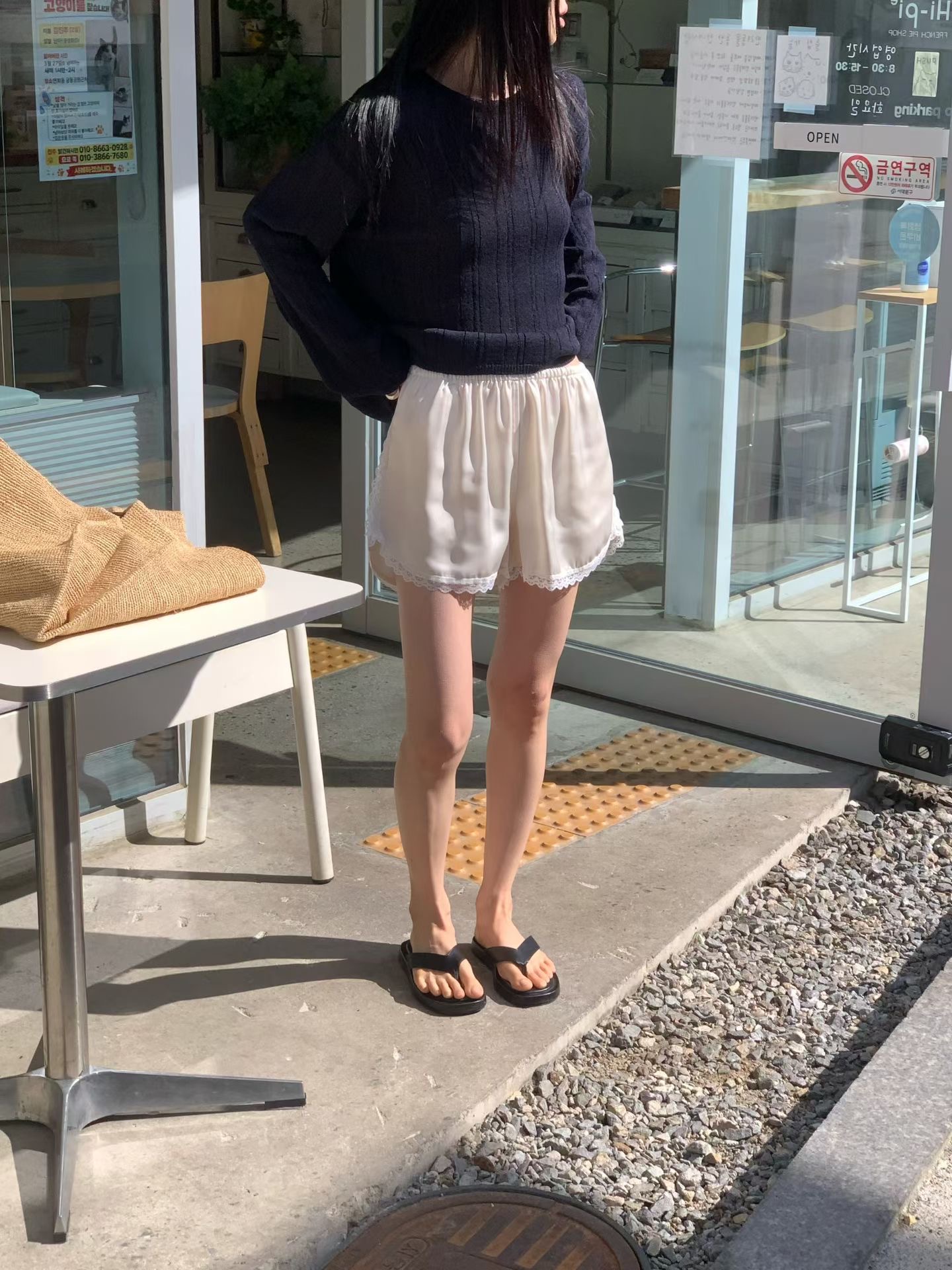 FLAT WHITE東大門實拍韓國女裝新款熱賣職業時尚人氣短褲SFLAT WHITE/SORBET短褲