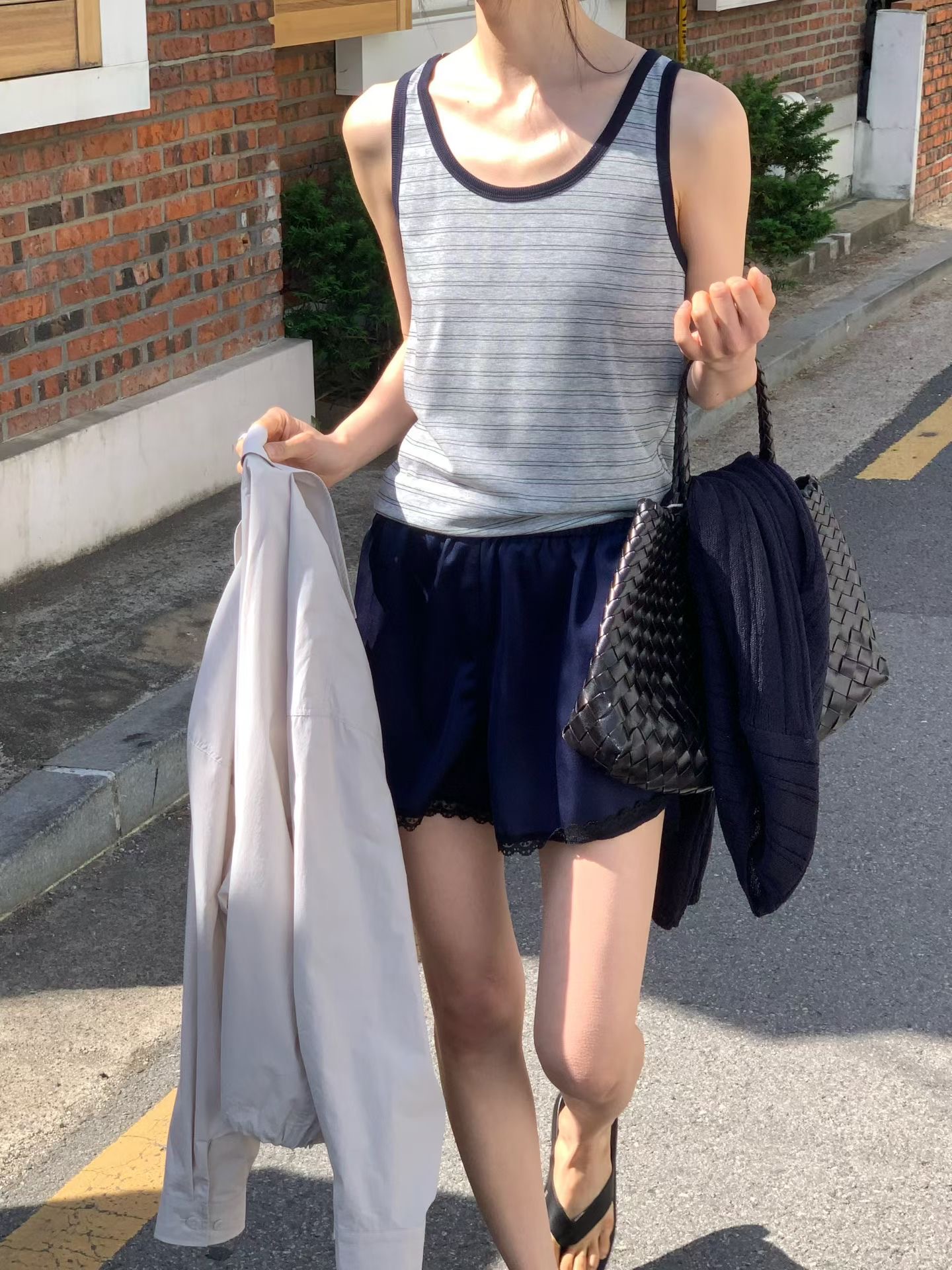 FLAT WHITE東大門實拍韓國女裝新款熱賣職業時尚人氣短褲SFLAT WHITE/SORBET短褲