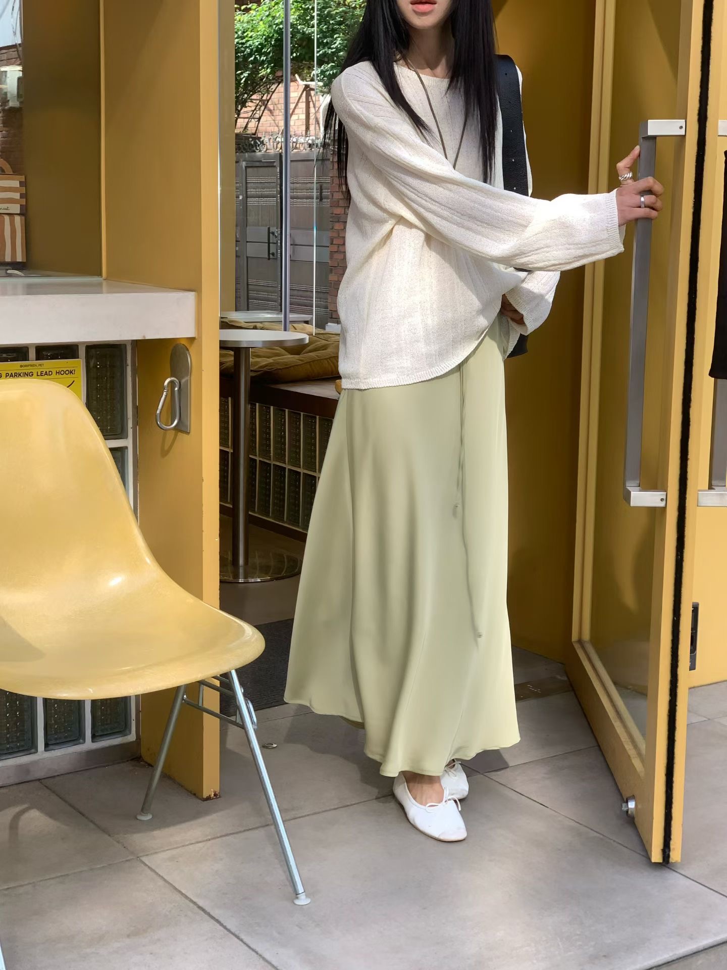 FLAT WHITE韓國東大門直郵女士新款26夏季休閑推薦長裙MSFLAT WHITE/SORBET長裙