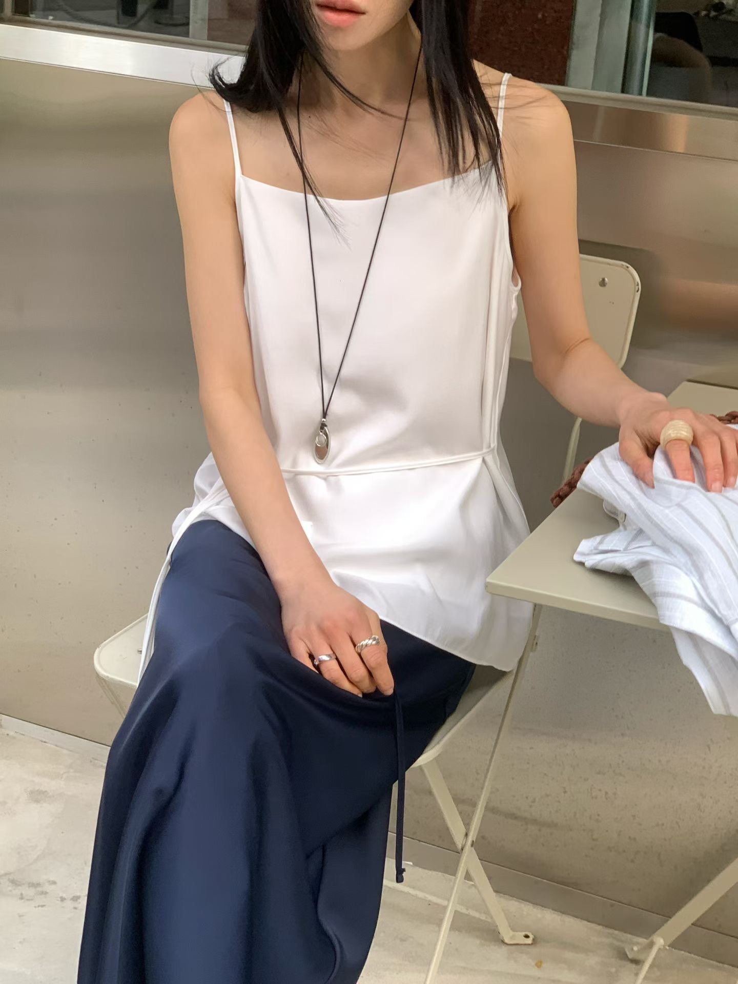 FLAT WHITE韓國直郵實拍女士新品休閑熱賣人氣26春夏吊帶背心FLAT WHITE/SORBET吊帶/背心圖色2