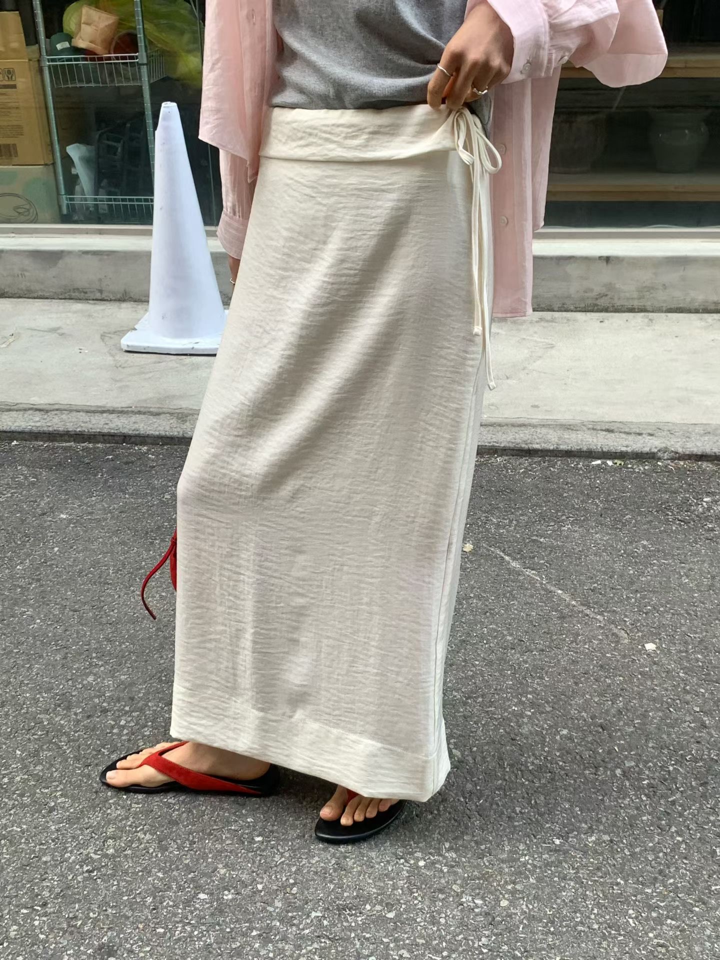 FLAT WHITE韓國直郵女裝新品26春夏26夏季推薦職業長裙SFLAT WHITE/SORBET長裙圖色1