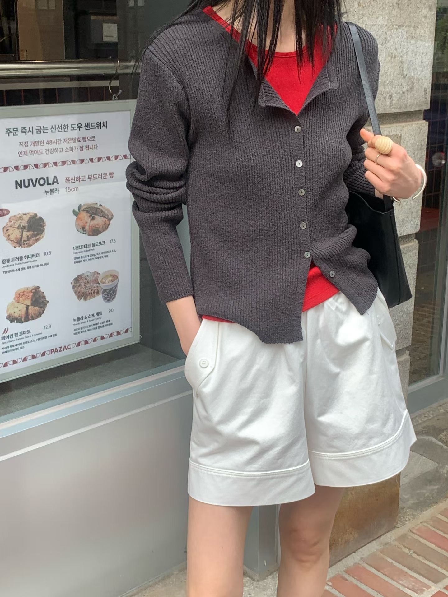 FLAT WHITE韓國東大門代購女士新品熱賣推薦針織衫不含內搭FLAT WHITE/SORBET針織衫圖色2