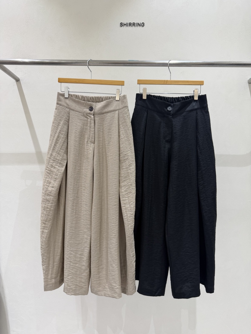 SHIRRING韓國直郵實拍女裝新品休閑26春夏時尚休閑褲亞麻布SHIRRING休閑褲
