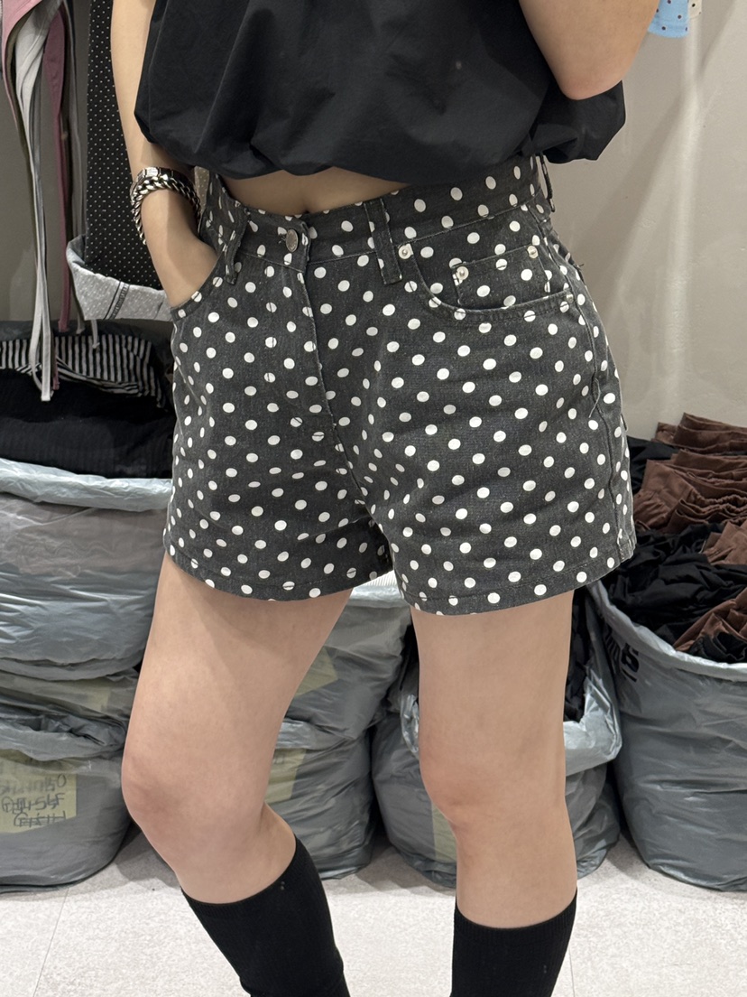 SHIRRING韓國直郵實拍女士新款休閑熱賣人氣職業短褲圓點SHIRRING短褲