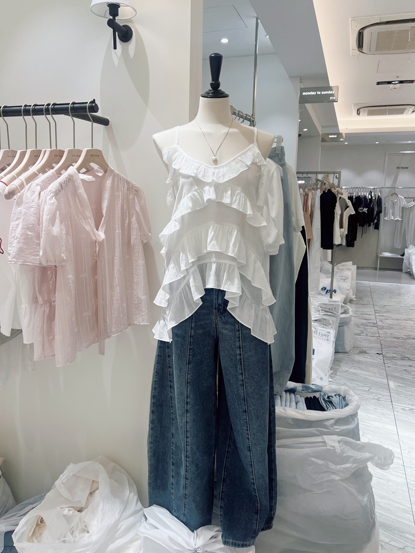LOVE ROSIE東大門實拍韓國女裝新款26夏季吊帶背心層疊無袖LOVE ROSIE吊帶/背心