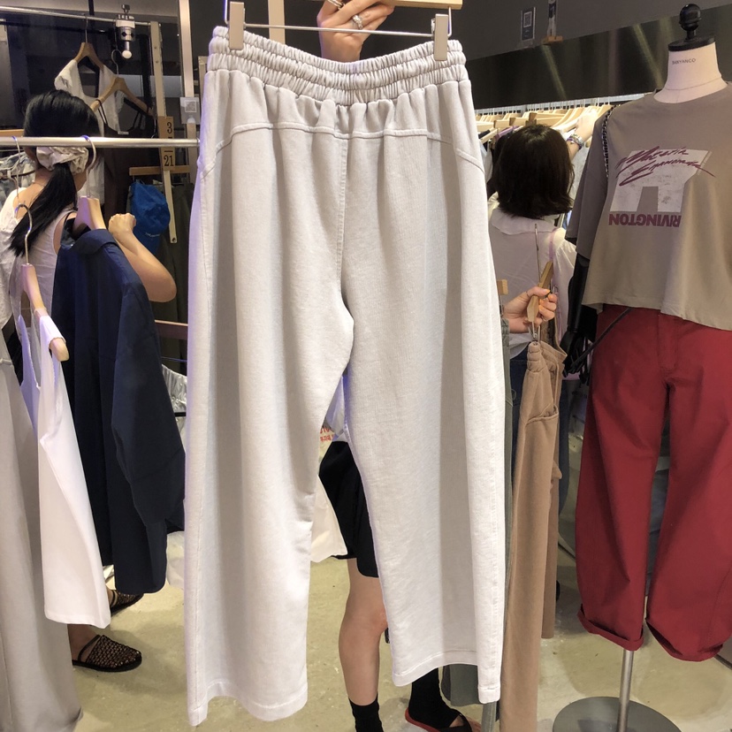 BANY ANCO韓國直郵女士新款26春夏時尚職業26夏季休閑褲提花BANY ANCO休閑褲