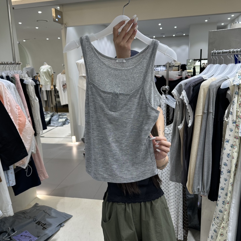 BENE韓國東大門直郵女士新款時尚26春夏休閑人氣吊帶背心BENE吊帶/背心圖色3