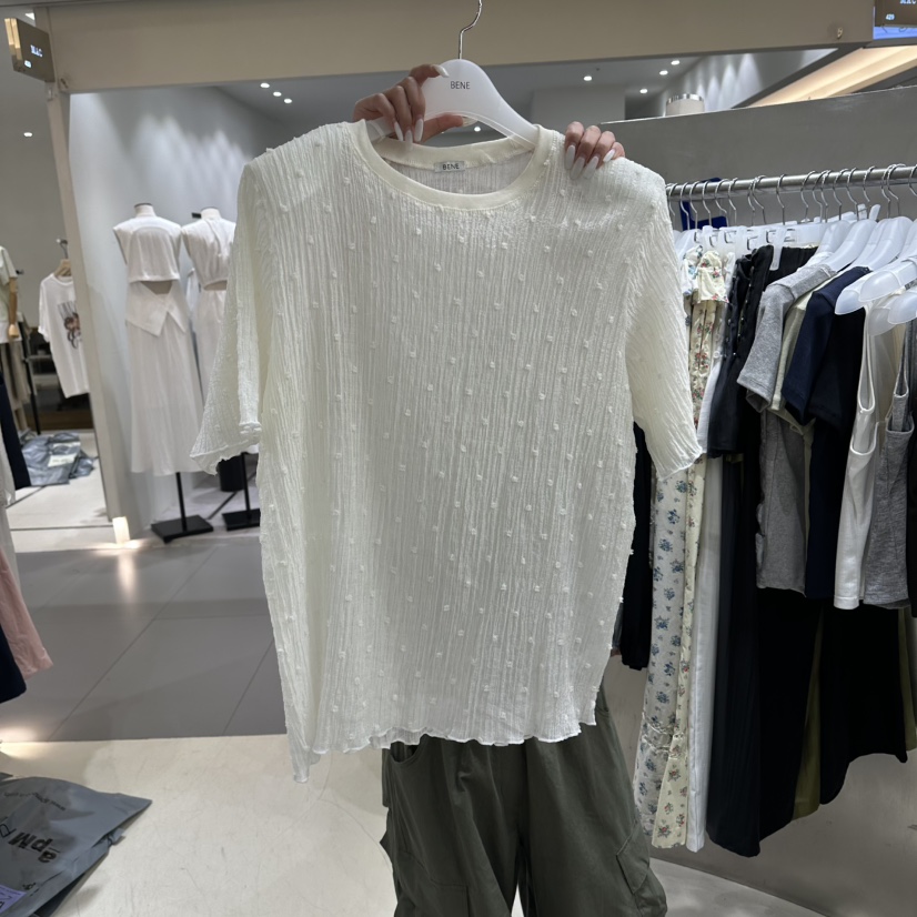 BENE韓國直郵實拍女裝新品職業時尚休閑人氣推薦26春夏T恤BENET恤圖色1