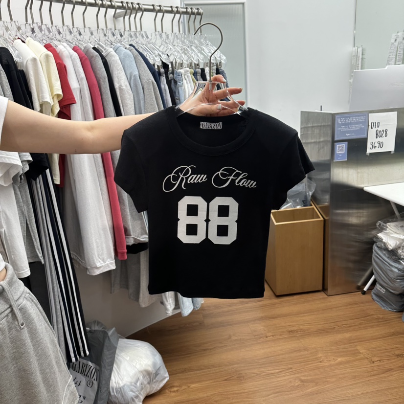 GABIZON韓國代購女裝新品人氣休閑時尚26夏季26春夏職業T恤GABIZONT恤圖色2