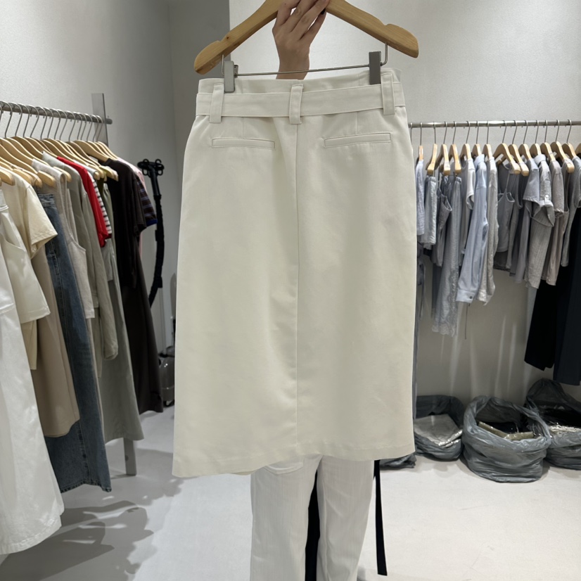 OVU韓國東大門直郵女裝新品休閑熱賣時尚半身裙中短裙含腰帶OVU半身裙/中短裙
