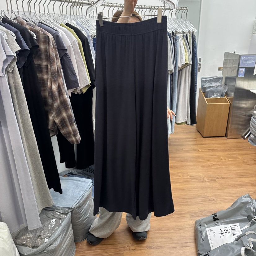 GABIZON韓國東大門代購女裝新品休閑職業熱賣26夏季休閑褲羅紋GABIZON休閑褲圖色3墨色