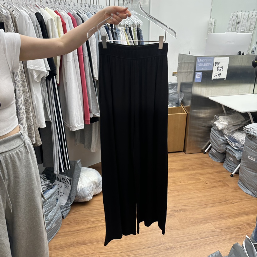 GABIZON韓國東大門代購女裝新品休閑職業熱賣26夏季休閑褲羅紋GABIZON休閑褲圖色4黑色