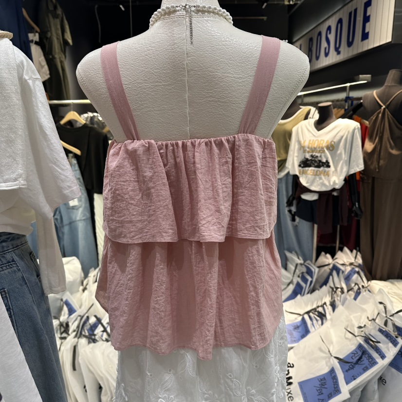 MELO韓國東大門直郵女裝新款時尚26夏季26春夏吊帶背心多層MELO吊帶/背心