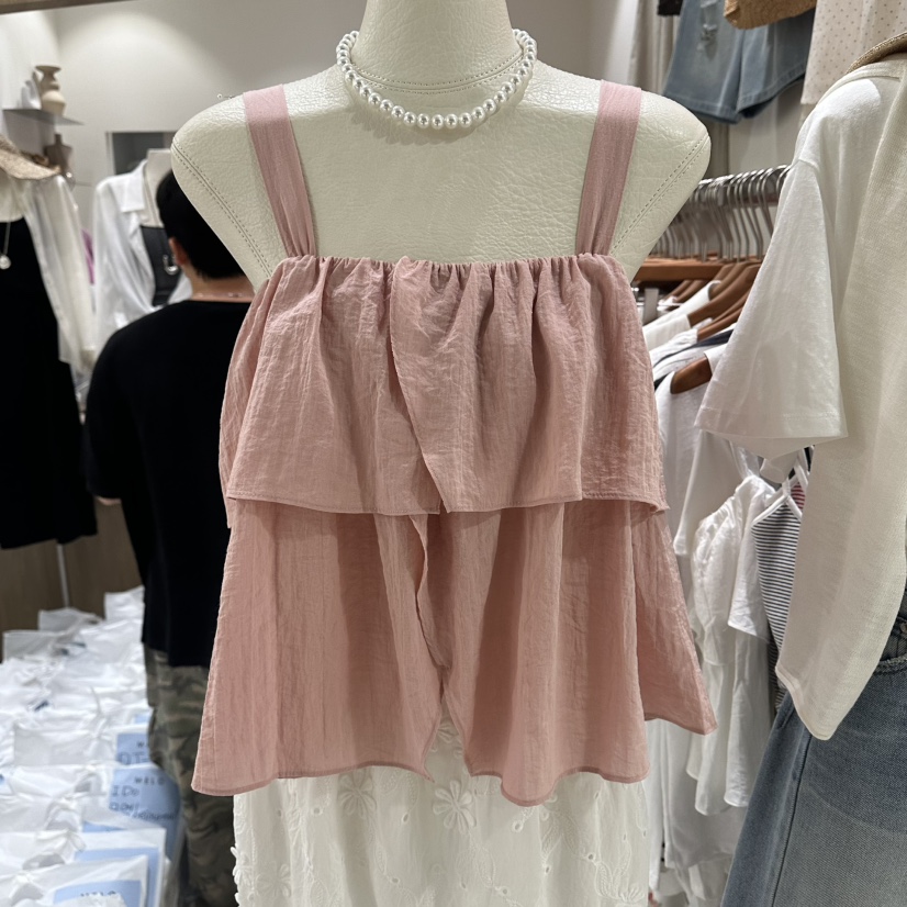 MELO韓國東大門直郵女裝新款時尚26夏季26春夏吊帶背心多層MELO吊帶/背心圖色1