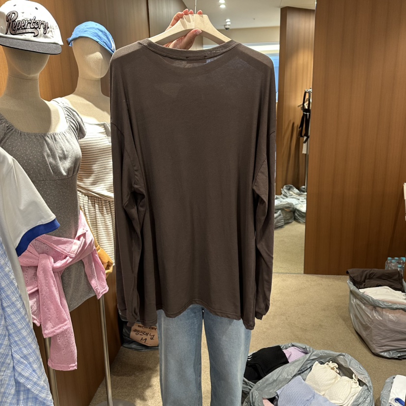 REPERTORY韓國直郵實拍女裝新品熱賣人氣26春夏休閑長袖T恤REPERTORY長袖T恤
