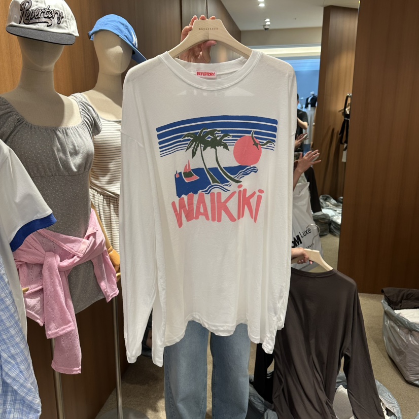 REPERTORY韓國直郵實拍女裝新品熱賣人氣26春夏休閑長袖T恤REPERTORY長袖T恤圖色1