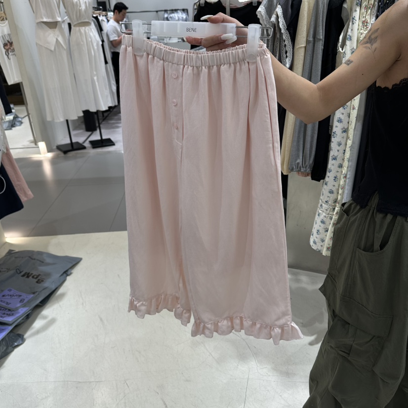 BENE韓國代購女裝新款時尚26春夏職業26夏季休閑褲亞麻布BENE休閑褲圖色1